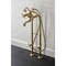 Kingston Brass CCK246K7 Freestanding Clawfoot Tub Faucet Package with Supply Line, Brushed Brass CCK246K7 - alternate 6